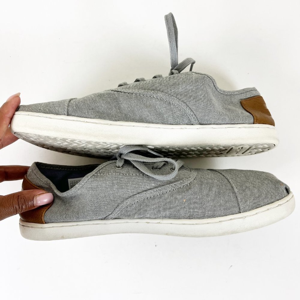 2/$20 Toms Gray Sneakers 10 - Picture 4 of 7